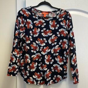 Joe fresh floral long sleeve, 100% cotton